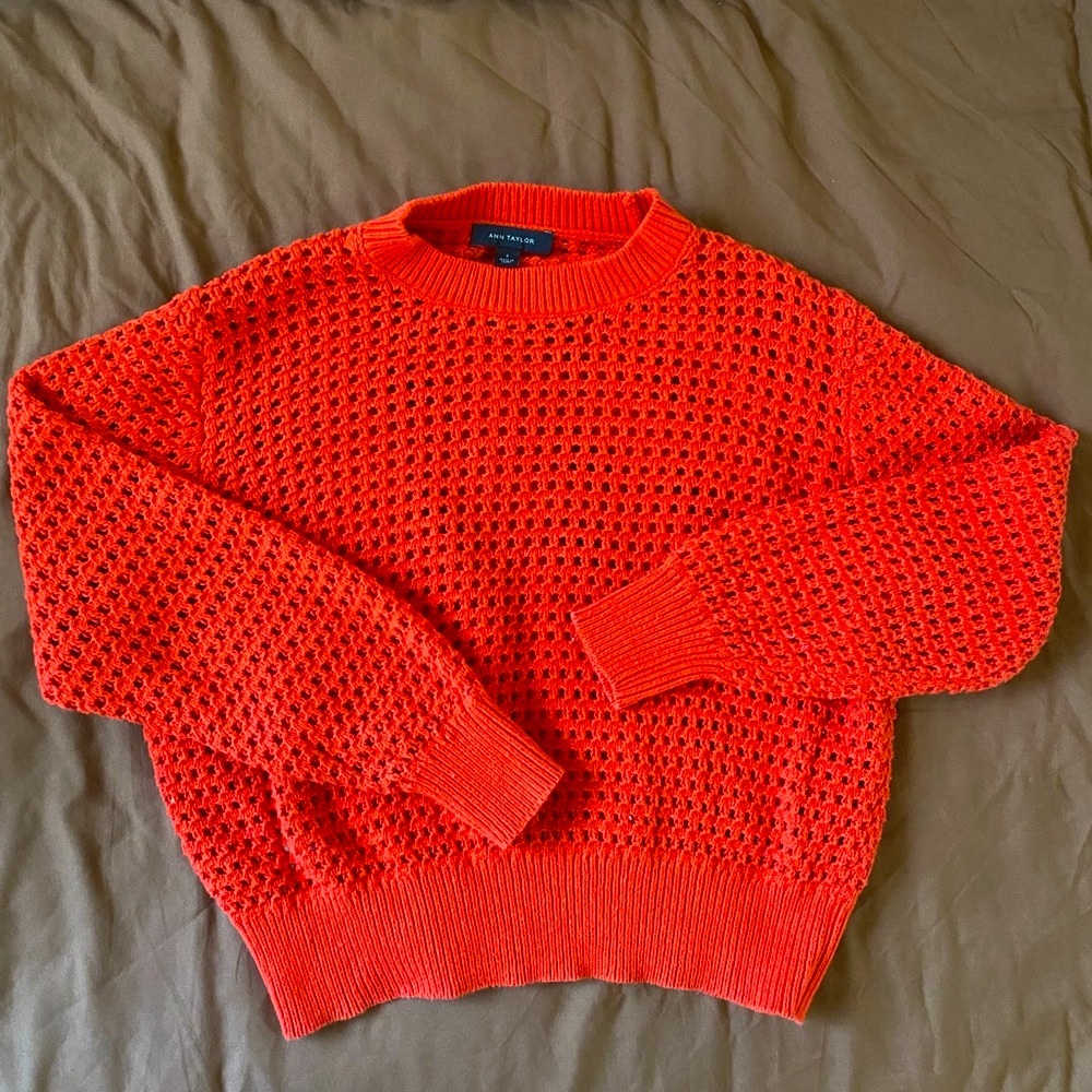 Ann Taylor Vibrant Red sweater